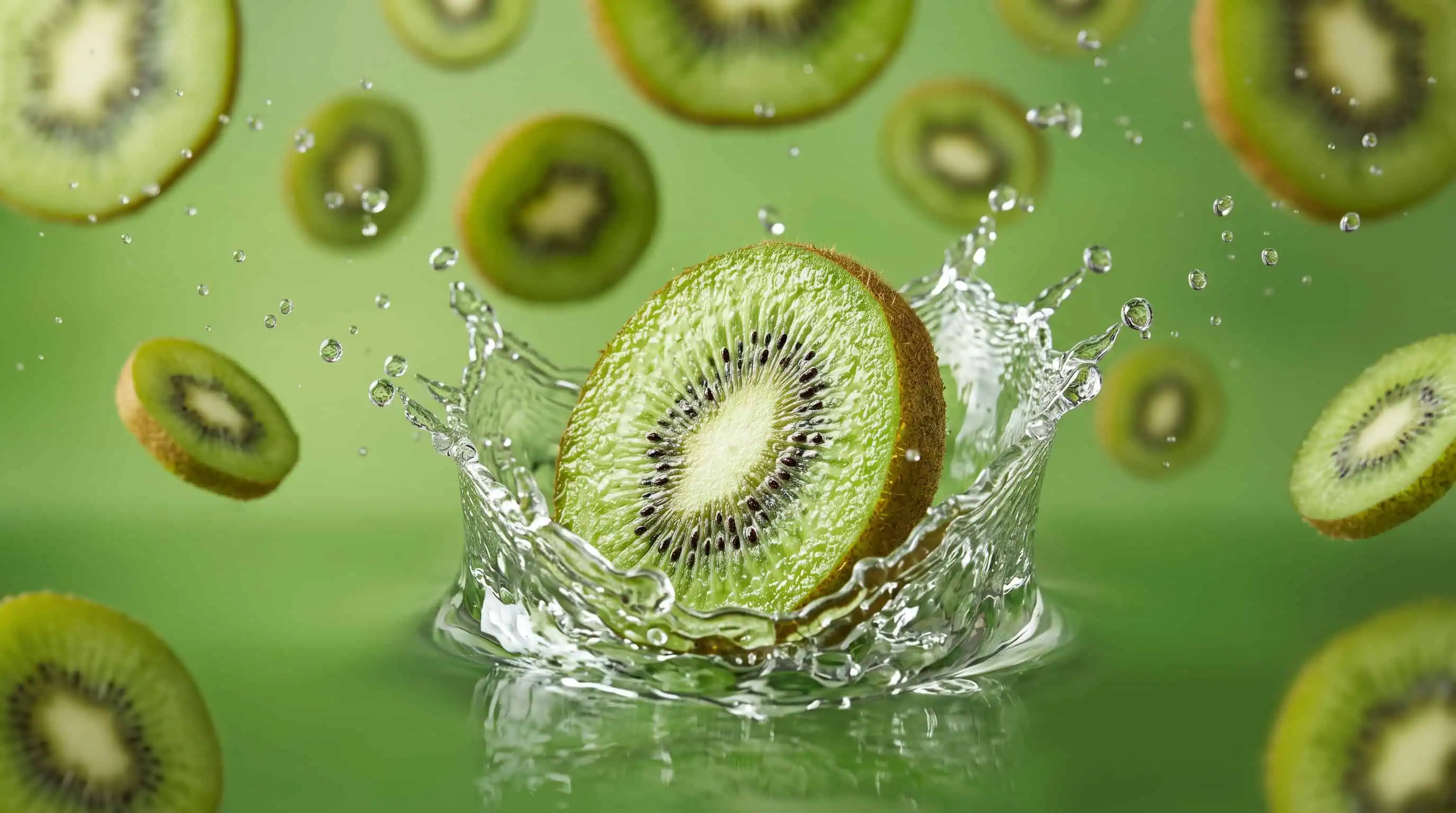 Kiwi en rodajas, fruta rica en fibra para personas con diabetes