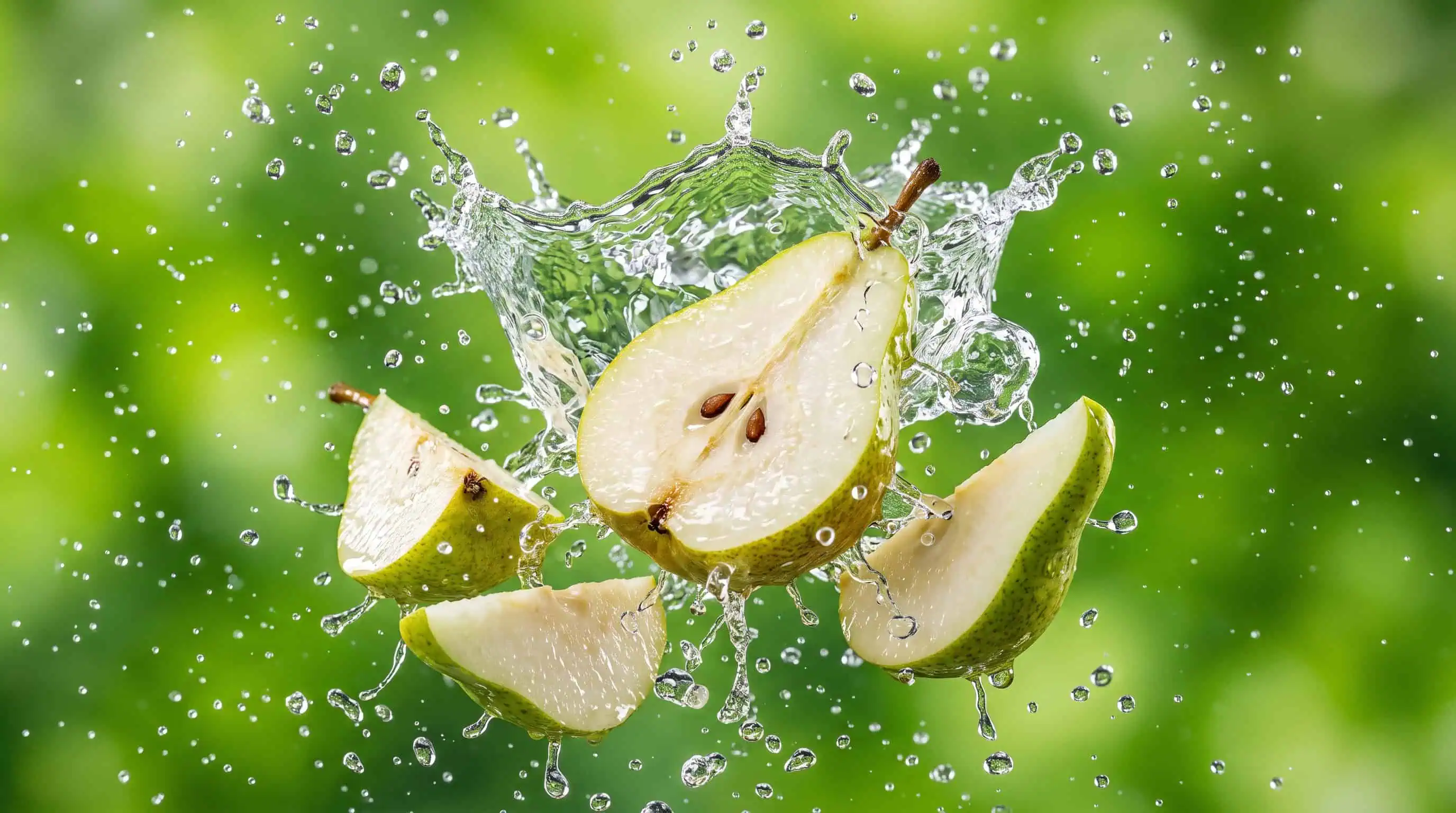 Pera fresca con cáscara, fruta con fibra recomendada para diabéticos